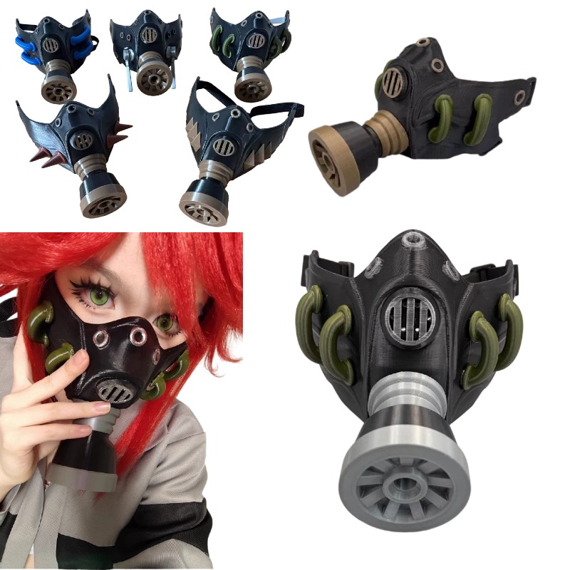 3D Printing Mask - Masque à gaz noir imprimé en